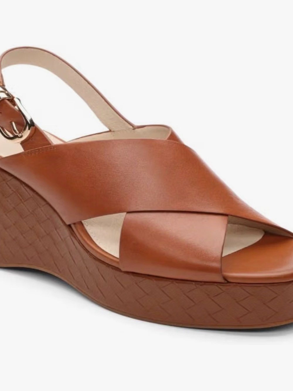Sanctuary Women’s Tan Leather Wedge Sandal - Stylish Slingback